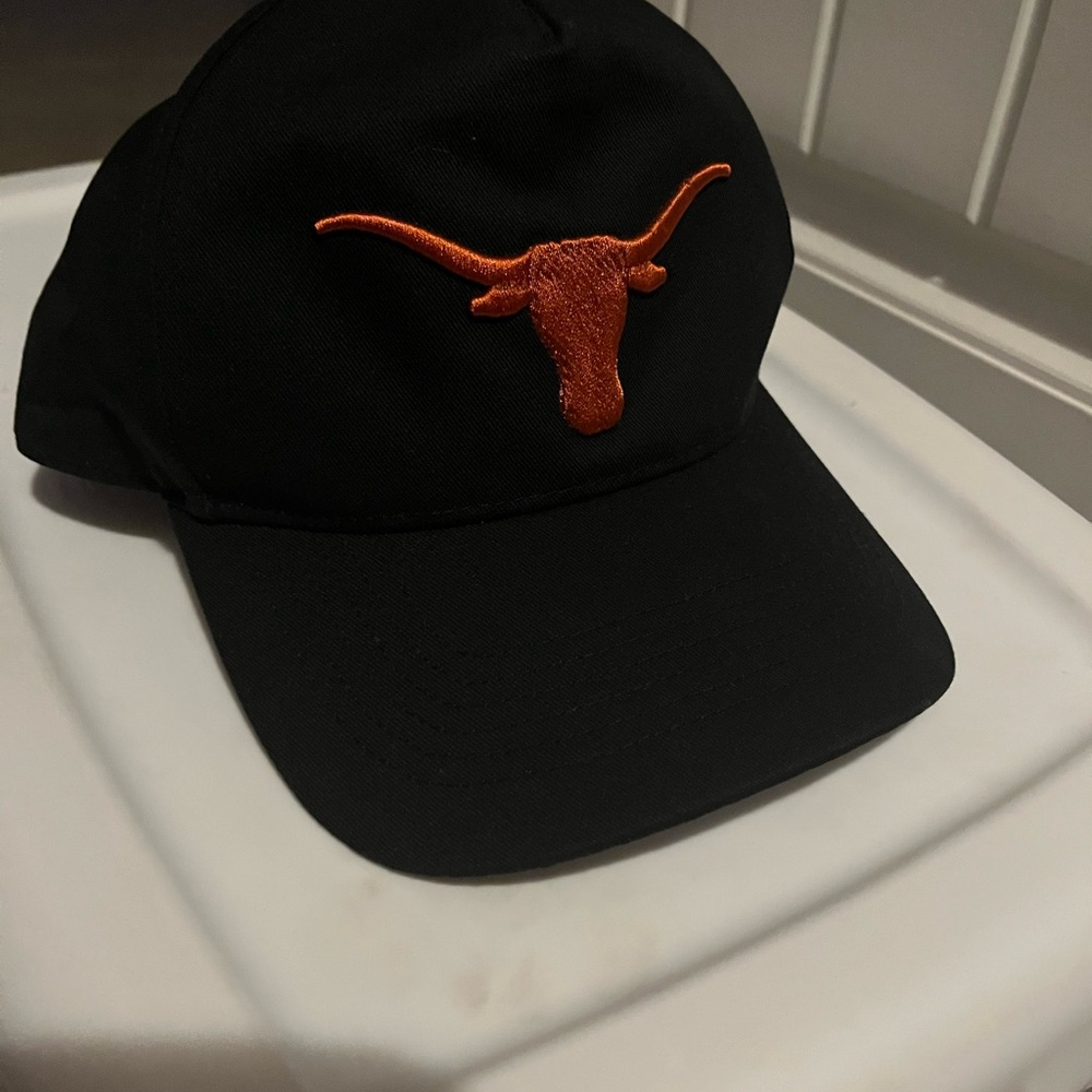 Black and Orange Longhorn Cap